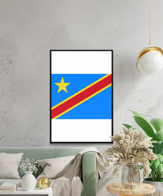 Democratic Republic of the Congo Flag Poster - Matte Paper