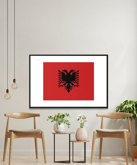 Albania Flag Poster - Matte Paper
