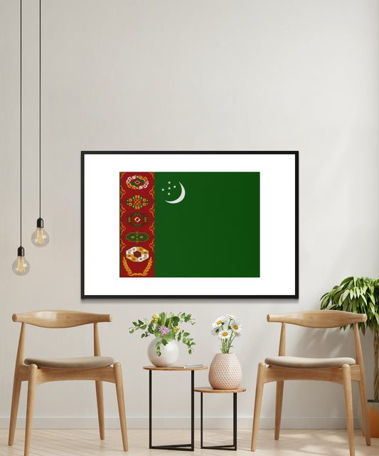 Turkmenistan Flag Poster - Matte Paper