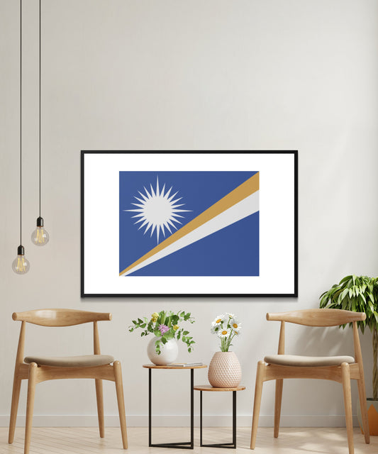 Marshall Islands Flag Poster - Matte Paper
