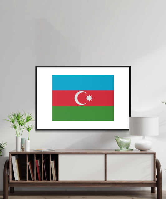 Azerbaijan Flag Poster - Matte Paper