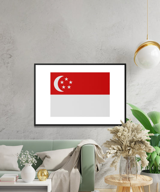 Singapore Flag Poster - Matte Paper