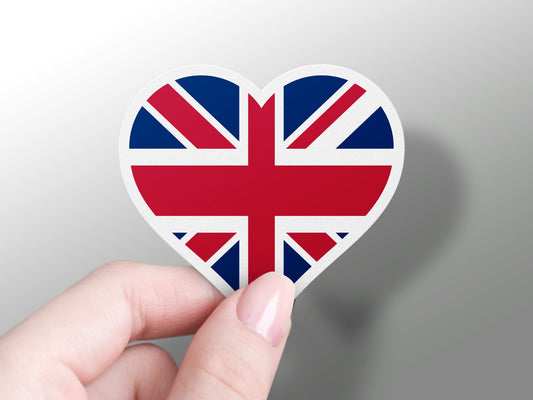 Heart British Flag Sticker