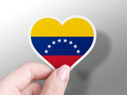 Venezuela Heart Flag Sticker