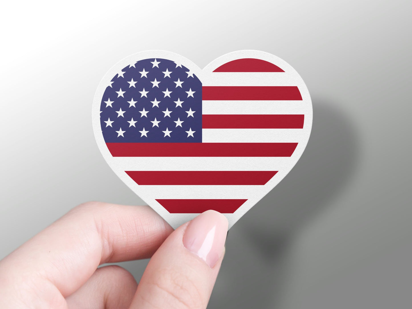 USA Heart Flag Sticker