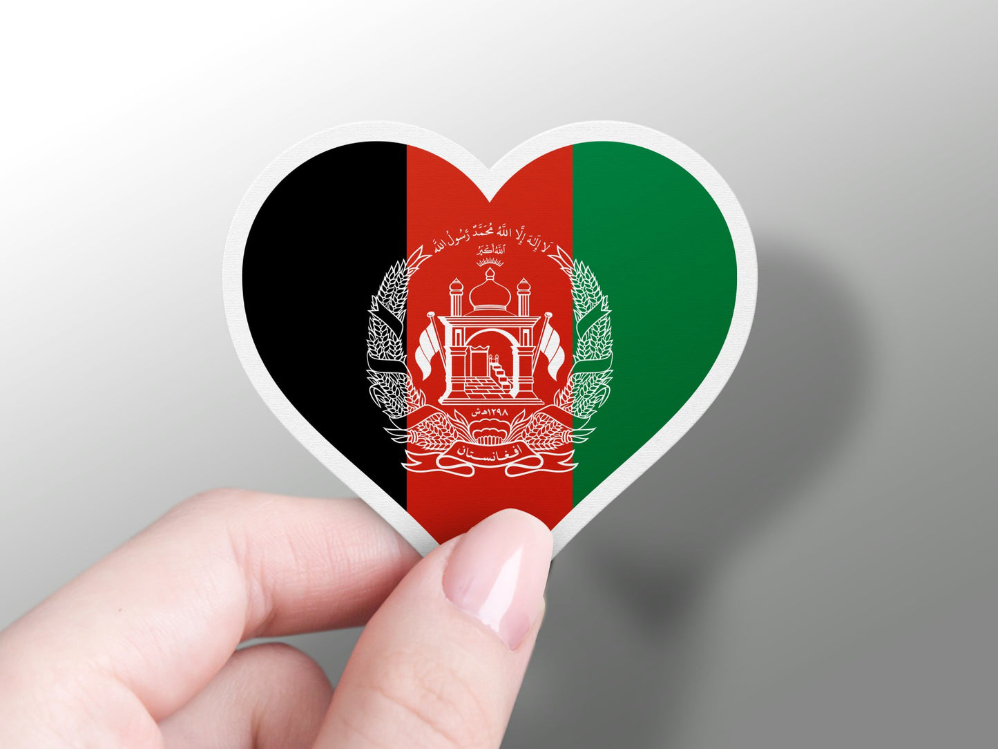 Afghanistan Heart Flag Sticker