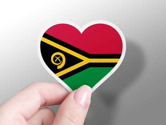 Vanuatu Heart Flag Sticker