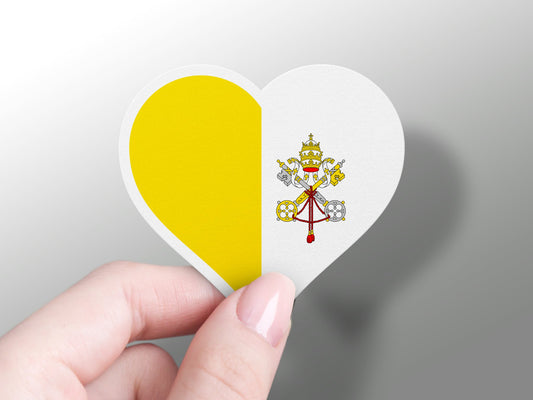 Vatican City Heart Flag Sticker