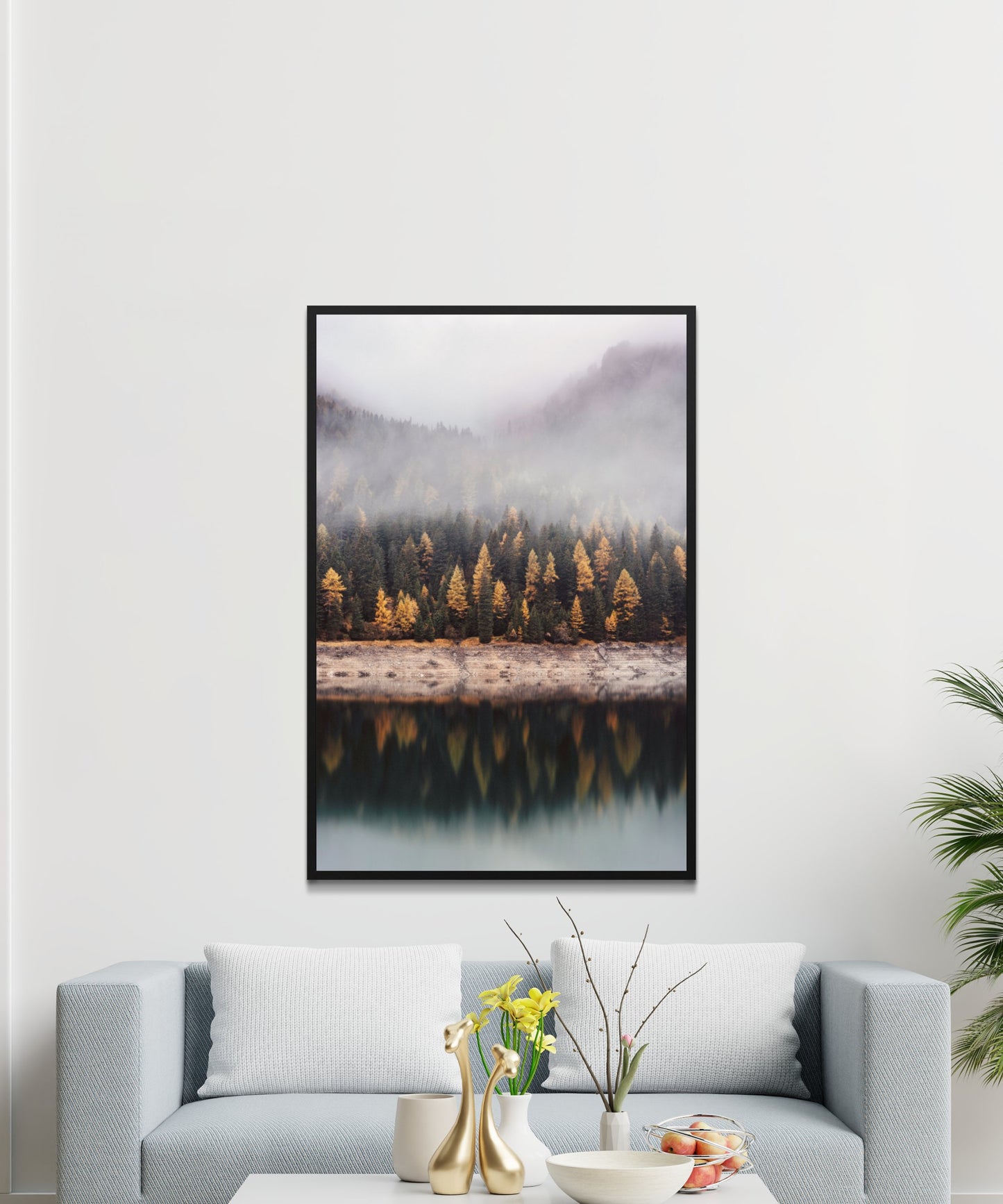 Fall Fog Forest Poster - Matte Paper