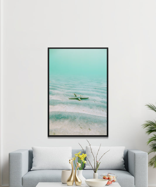 Pretty Boat in Wave Ocean Poster - Matte Paper