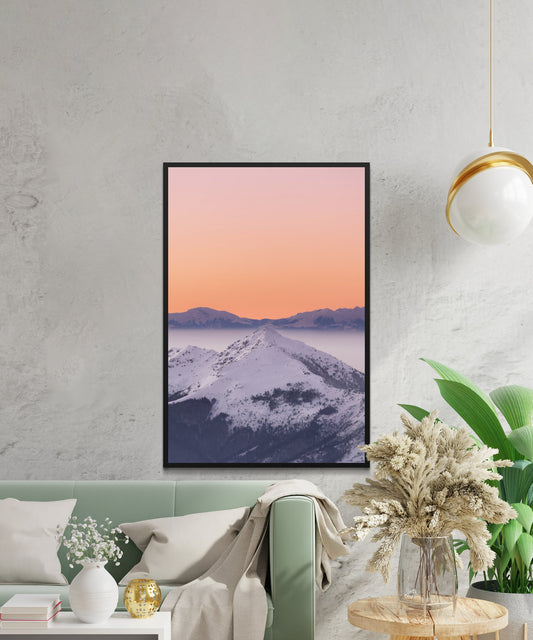 Snow Mountain Landscape Poster - Matte Paper