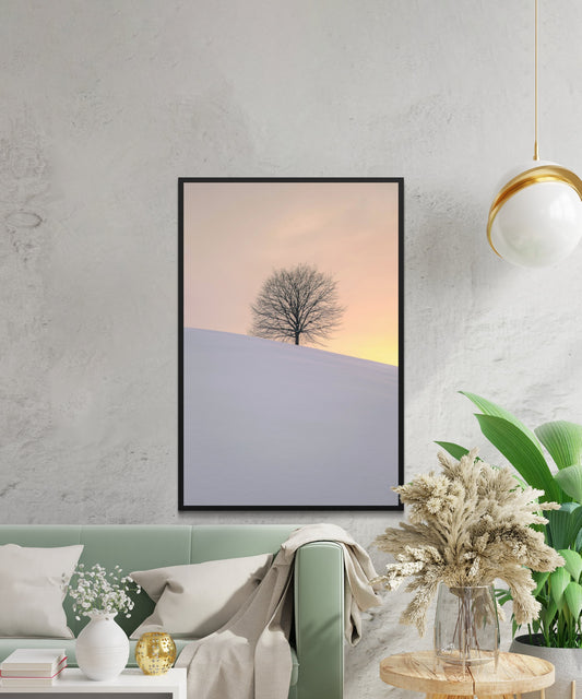 Flower Tree Sunset Poster - Matte Paper
