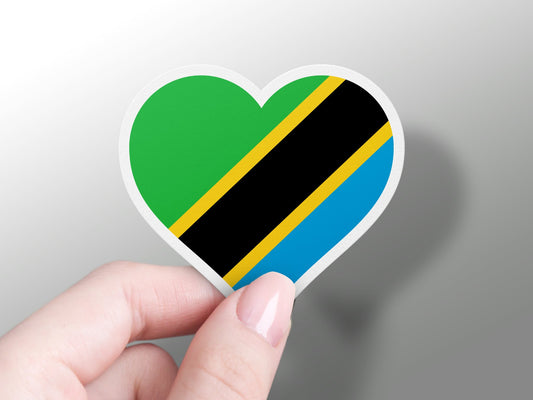 Tanzania Heart Flag Sticker