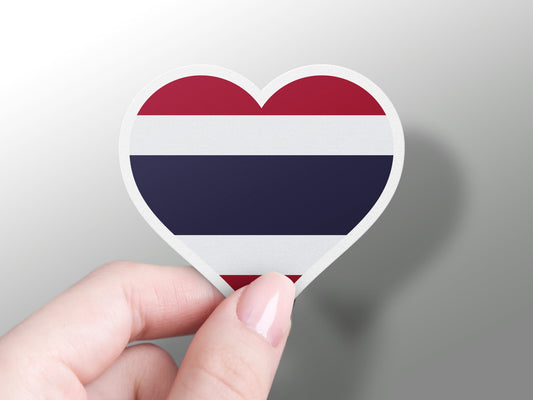 Thailand Heart Flag Sticker