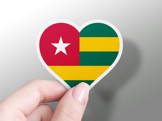 Togo Heart Flag Sticker