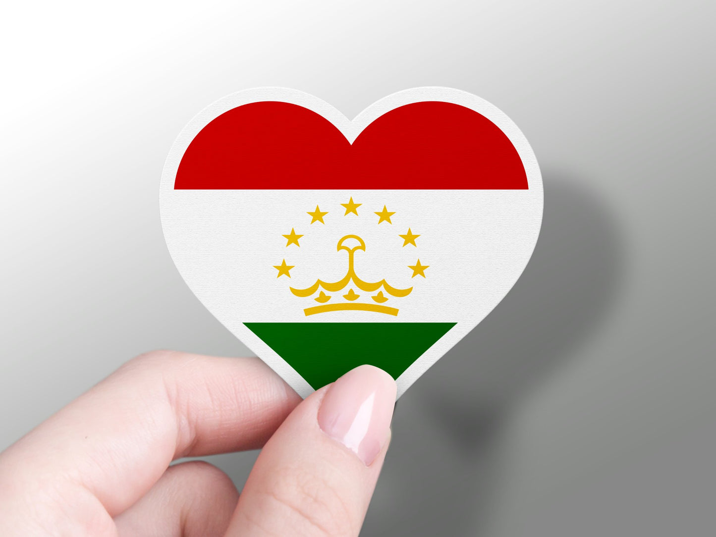 Tajikistan Heart Flag Sticker