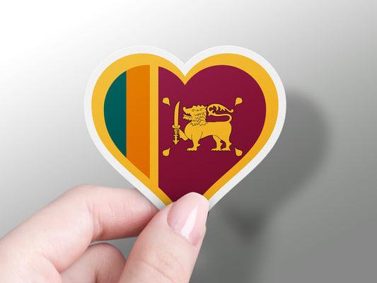 Sri Lanka Heart Flag Sticker