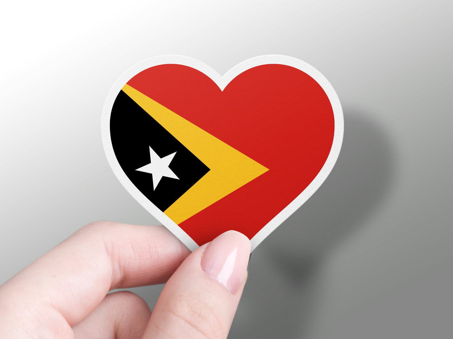 East Timor Heart Flag Sticker