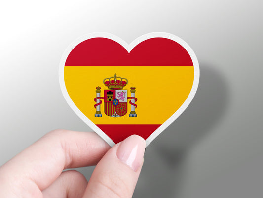 Spain Heart Flag Sticker