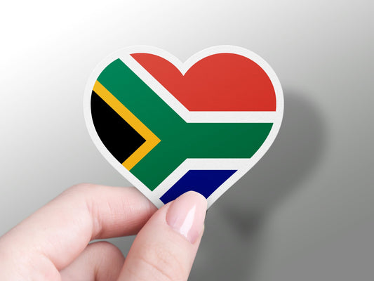 South Africa Heart Flag Sticker