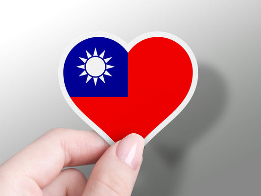 Republic of China Heart Flag Sticker