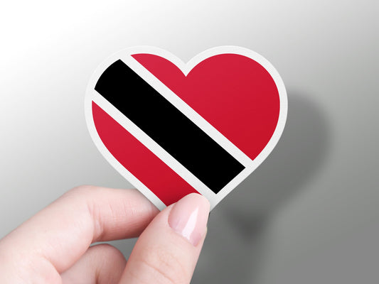 Trinidad and Tobago Heart Flag Sticker