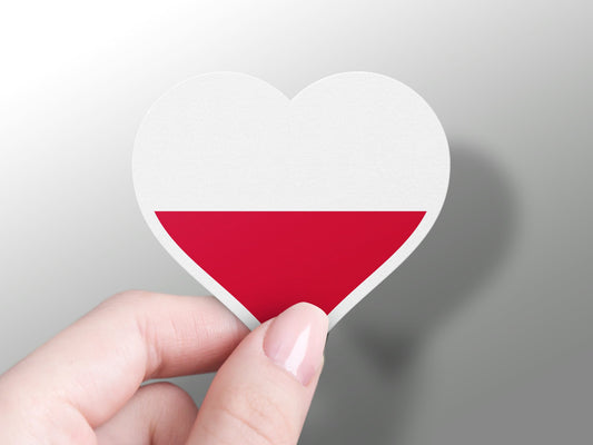 Poland Heart Flag Sticker