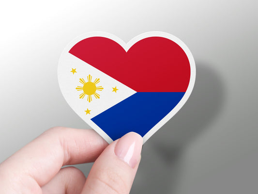 Philippines Heart Flag Sticker