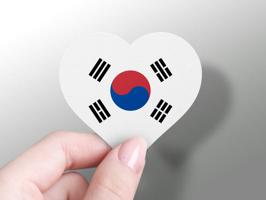 South Korea Heart Flag Sticker