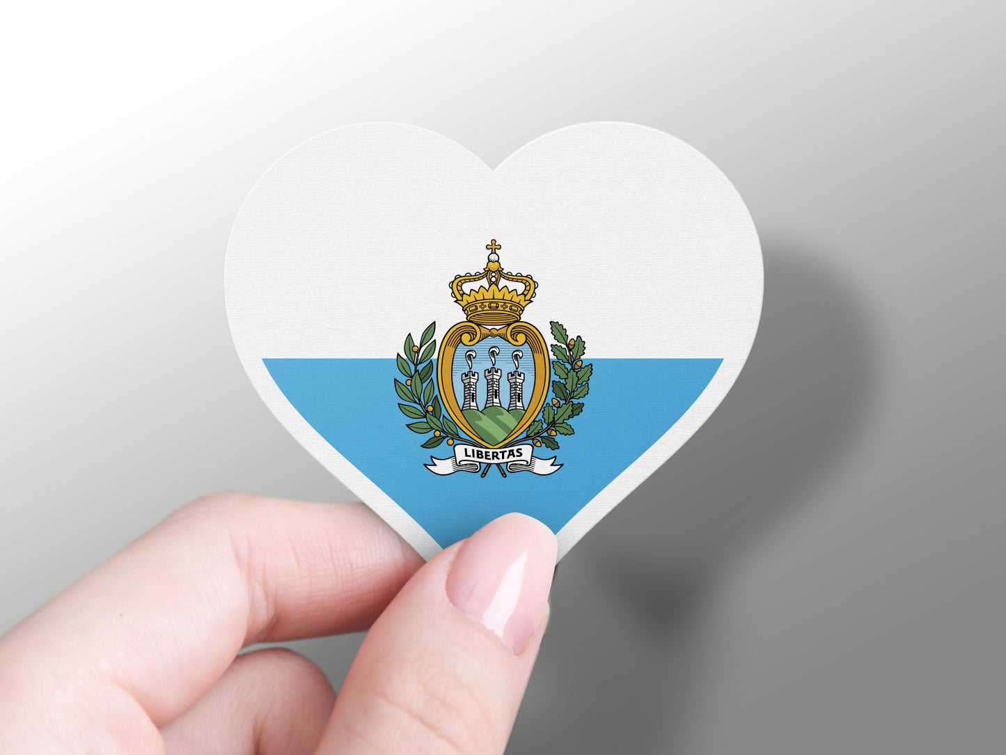 San Marino Heart Flag Sticker