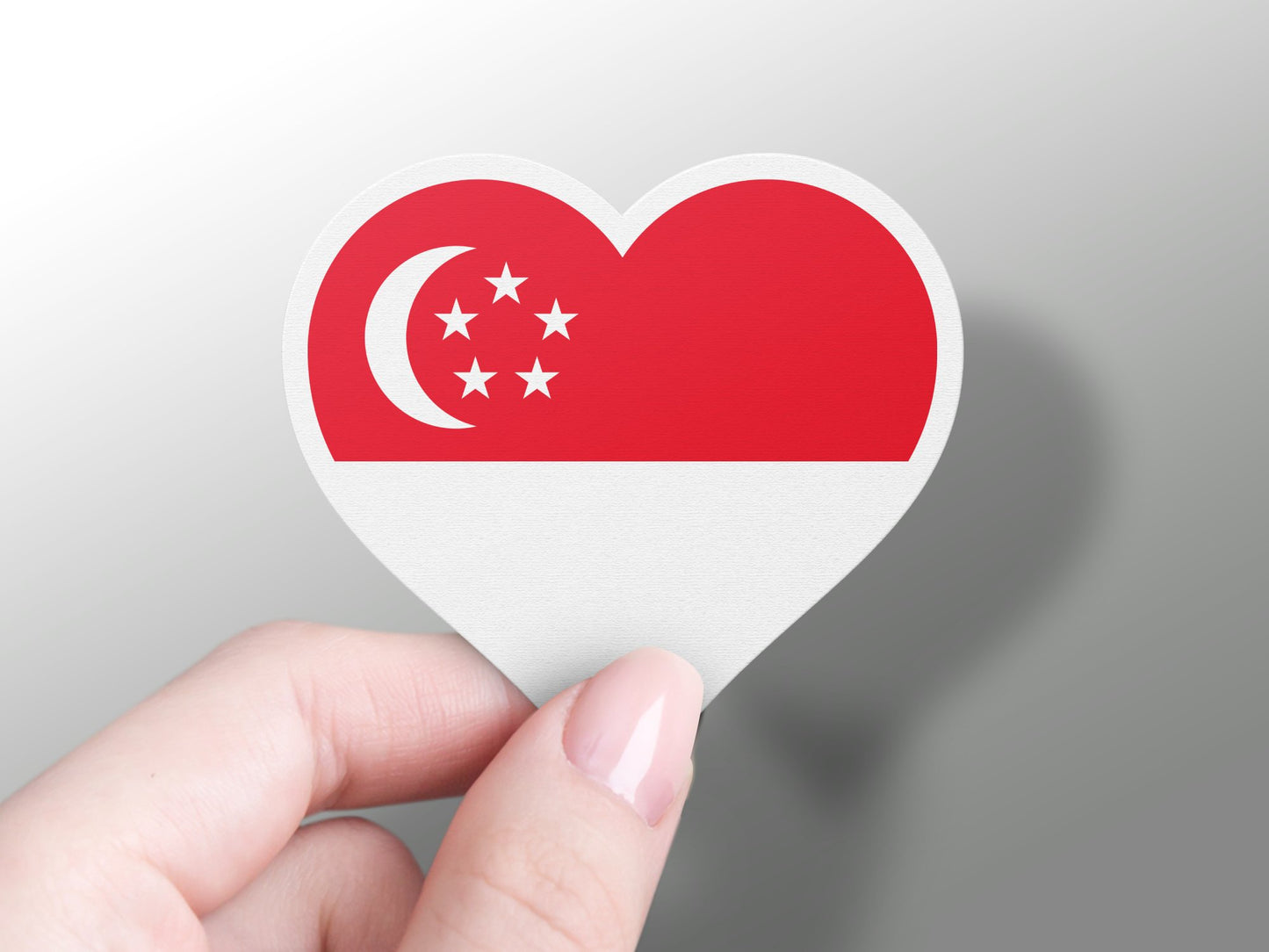 Singapore Heart Flag Sticker