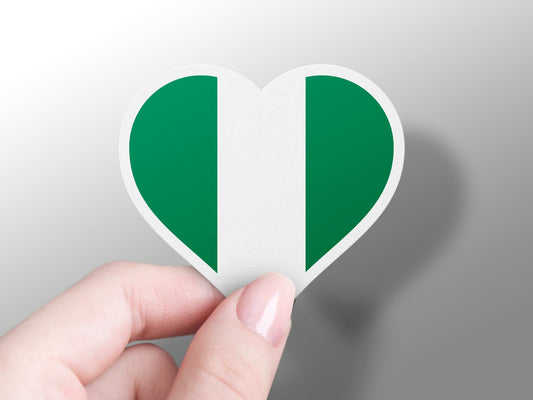 Nigeria Heart Flag Sticker