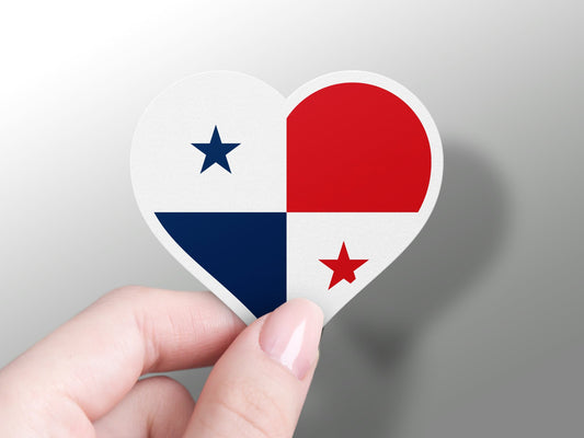 Panama Heart Flag Sticker