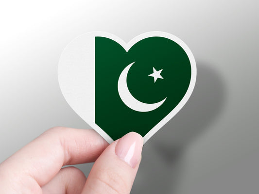 Pakistan Heart Flag Sticker