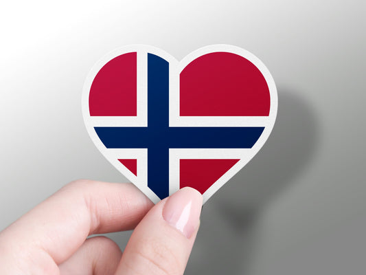 Norway Heart Flag Sticker