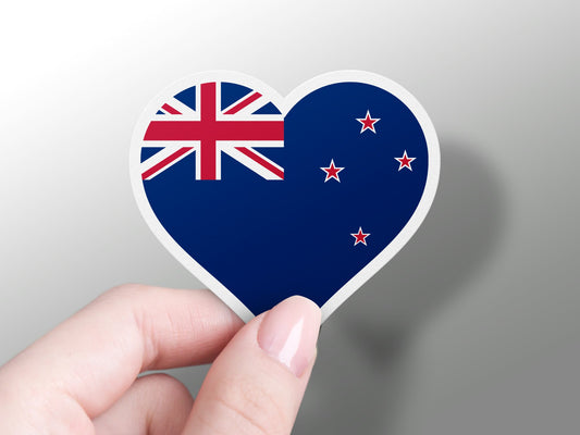 New Zealand Heart Flag Sticker