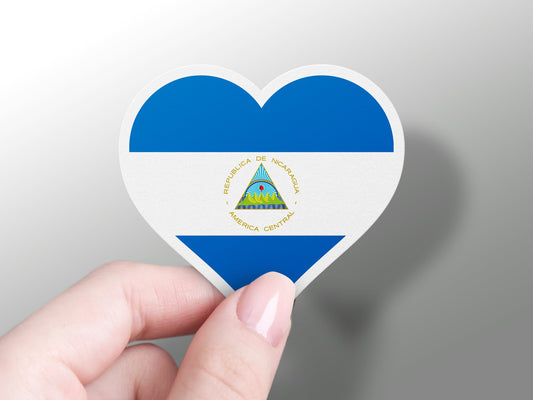 Nicaragua Heart Flag Sticker