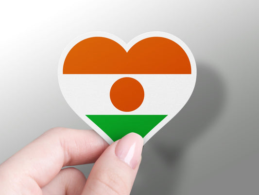 Niger Heart Flag Sticker