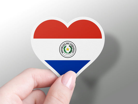 Paraguay Heart Flag Sticker