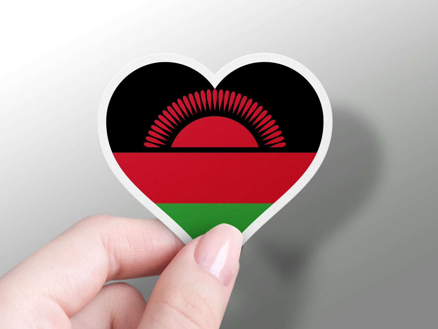 Malawi Heart Flag Sticker