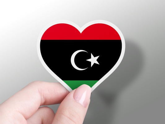 Libya Heart Flag Sticker