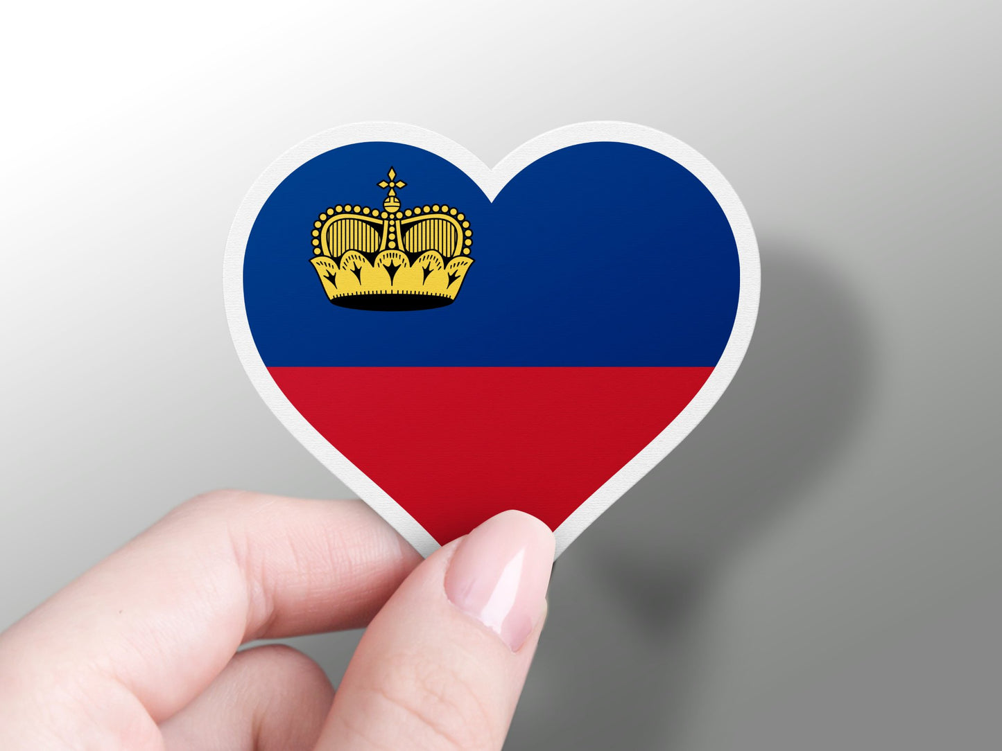 Liechtenstein Heart Flag Sticker