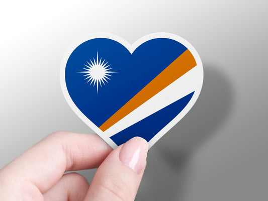 Marshall Islands Heart Flag Sticker