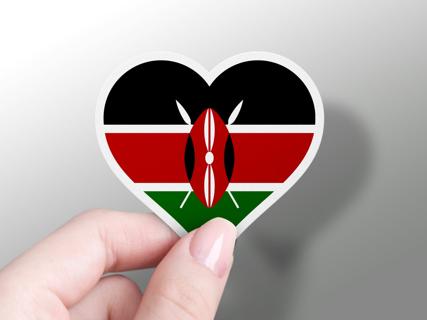 Kenya Heart Flag Sticker