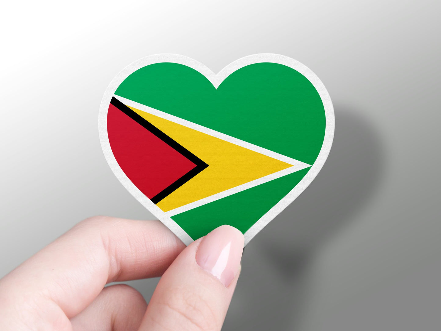 Guyana Heart Flag Sticker