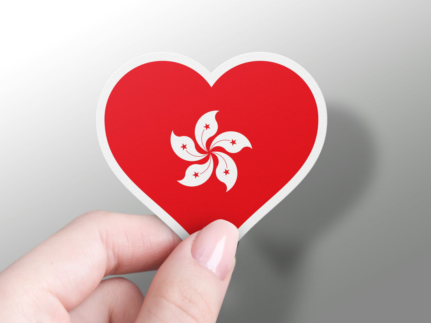 Hong Kong Heart Flag Sticker