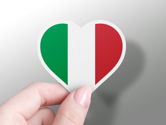 Italy Heart Flag Sticker