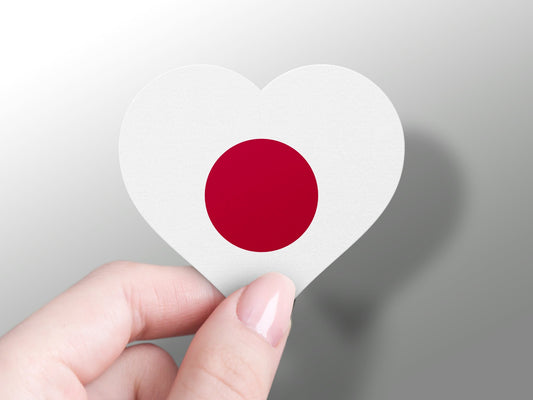 Japan Heart Flag Sticker