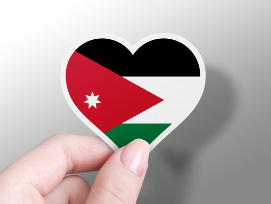 Jordan Heart Flag Sticker