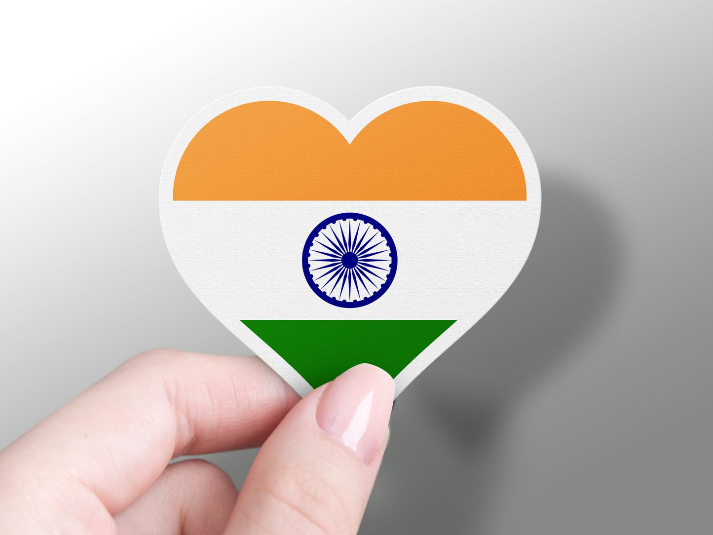 India Heart Flag Sticker